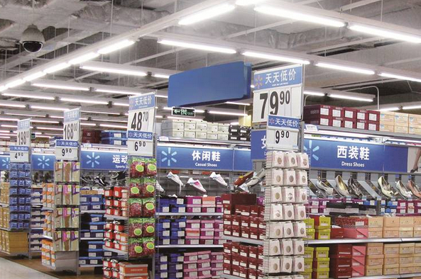 Global Wal-Mart stores use LED lighting