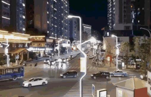 Smart LED street lights in Xuzhou District, Yibin, Sichuan