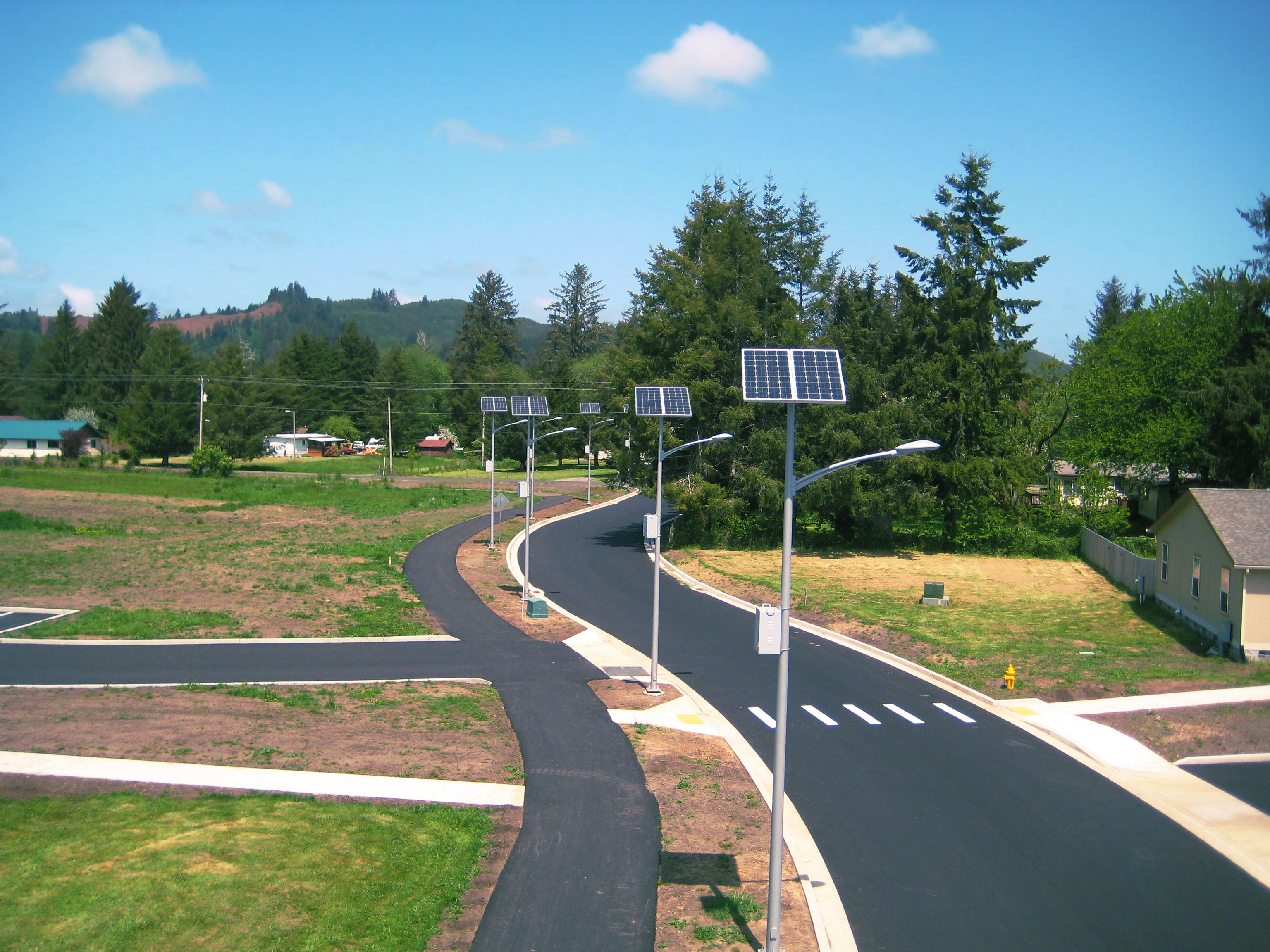 Solar LED street light system components